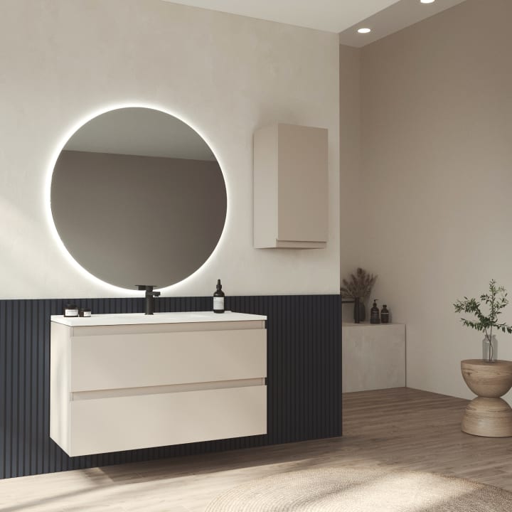 Mueble de baño MDF lacado fondo reducido 37.8 cm Vilma Bruntec principal 1