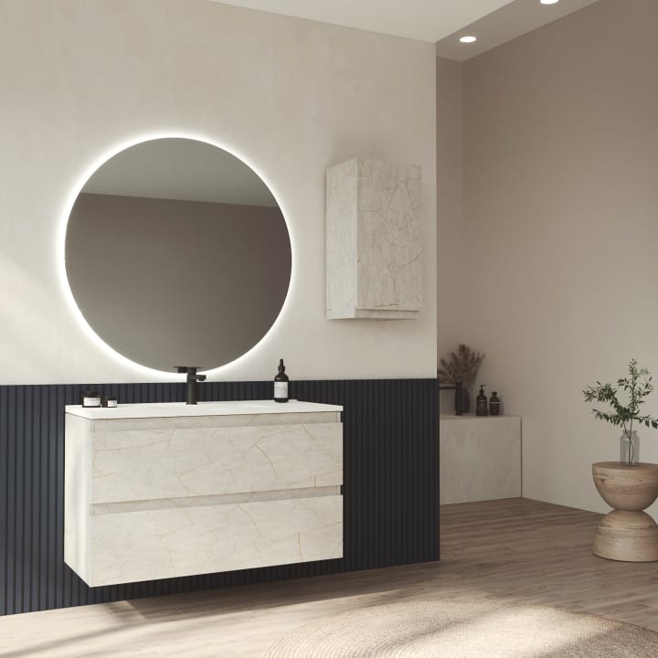 Mueble de baño MDF lacado fondo reducido 37.8 cm Vilma Bruntec principal 2