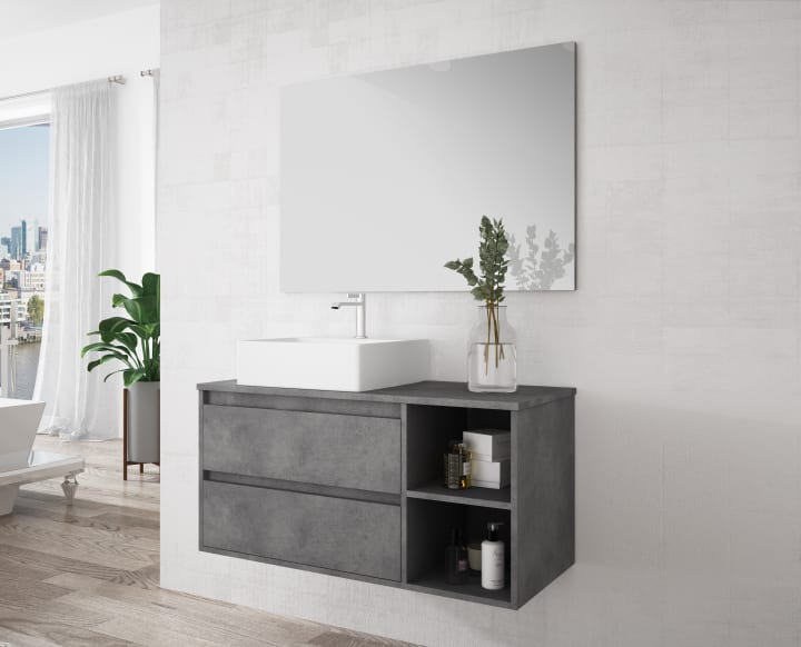 Mueble de baño con encimera de madera Atlanta Bruntec principal 1