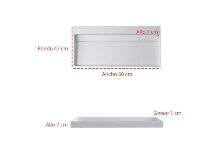 Lavabo sobre encimera French Bruntec croquis 1