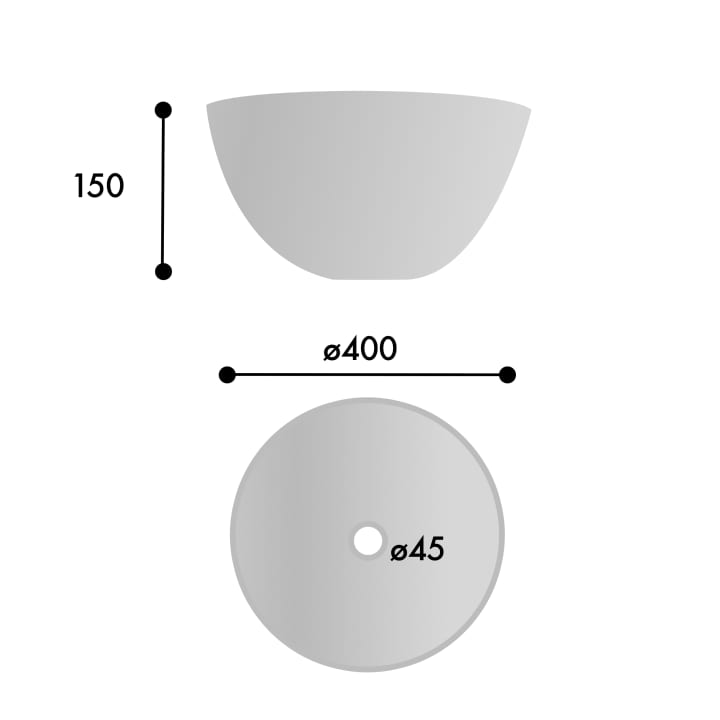 Lavabo sobre encimera Belenus ArtandBath croquis 2