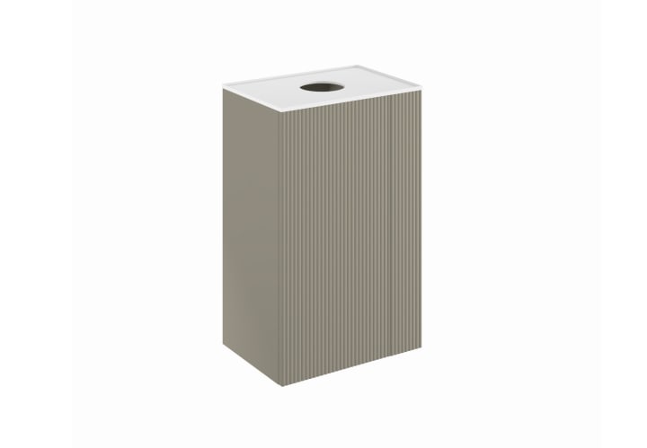 Mueble de baño con encimera solid surface fondo reducido Bassi Royo principal 16