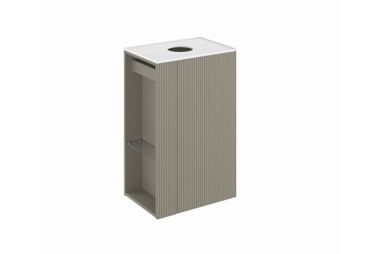 Mueble de baño con encimera solid surface fondo reducido Bassi Royo principal 15
