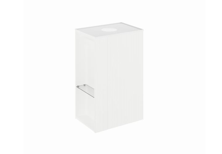 Mueble de baño con encimera solid surface fondo reducido Bassi Royo principal 13