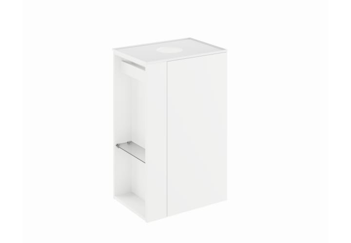 Mueble de baño con encimera solid surface fondo reducido Bassi Royo principal 7