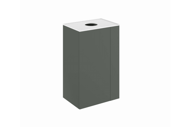 Mueble de baño con encimera solid surface fondo reducido Bassi Royo principal 4