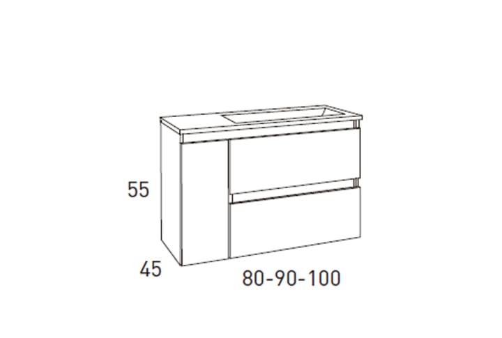 Conjunto mueble de baño Box Viso croquis 11