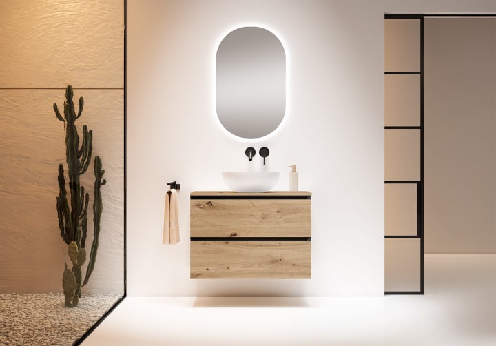 Mueble de baño con encimera de MDF Hidrófuga de madera Granada Visobath principal 2