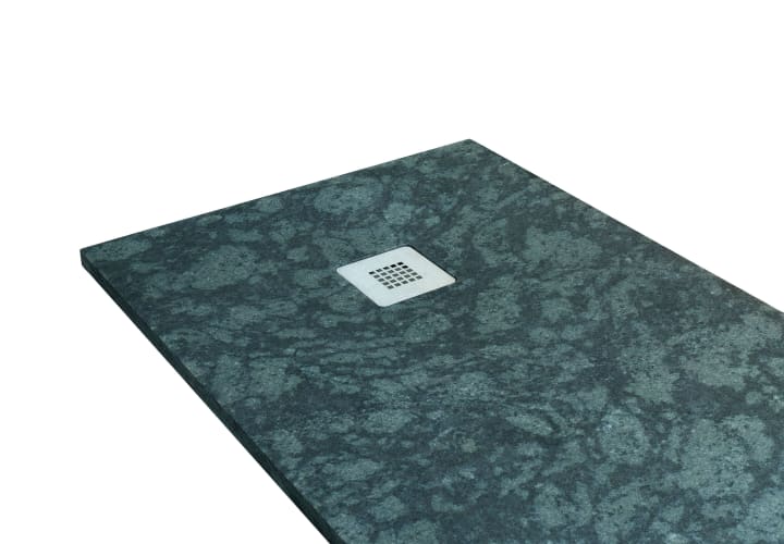 Plato de ducha granito natural Verde India Bruntec detalle 3