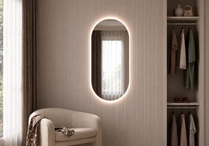 Espejo de baño con luz LED Denia Bruntec principal 6