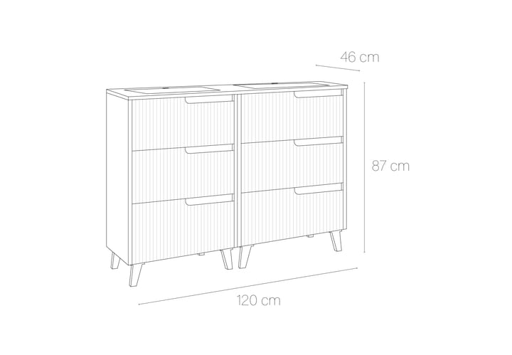 Conjunto mueble de baño Zenia Bruntec croquis 6