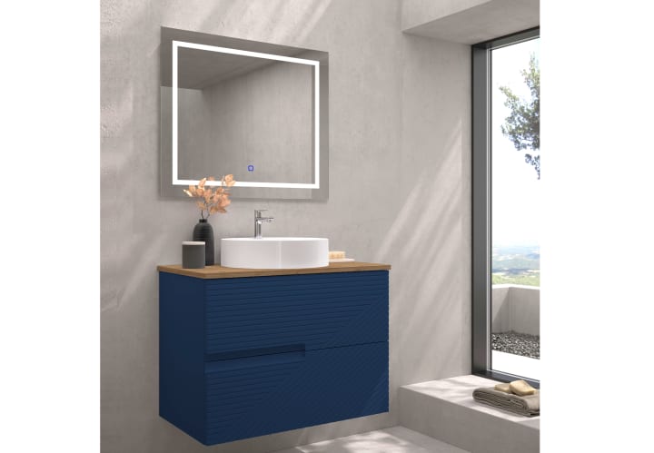 Mueble de baño con encimera de madera Limo Bruntec colores principal 7
