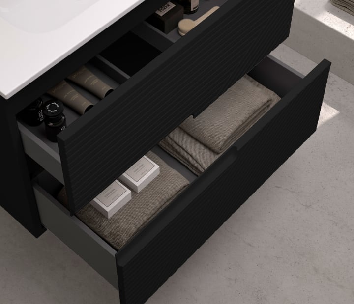 Mueble de baño con encimera de madera Limo Bruntec colores detalle 12