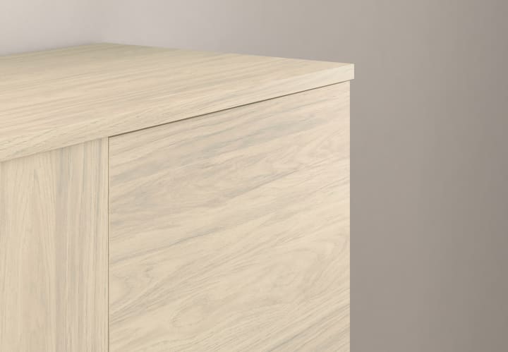 Mueble de baño Bassi Royo con encimera de madera  fondo reducido detalle 21
