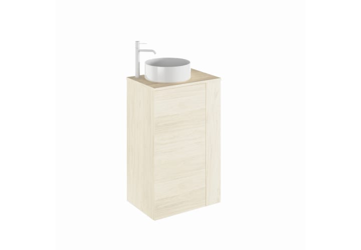 Mueble de baño Bassi Royo con encimera de madera  fondo reducido principal 7