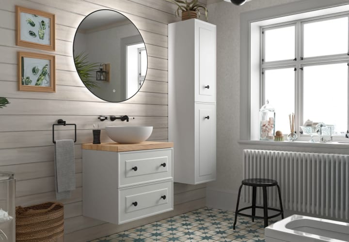 Mueble de baño con encimera de madera Renoir vintage Salgar principal 6