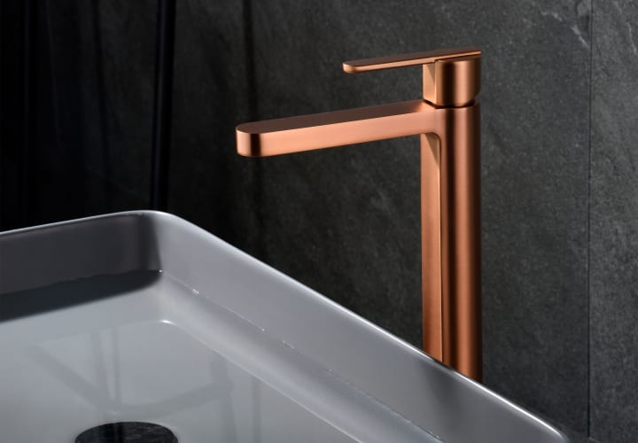Pack Grifo de lavabo caño alto Roma Imex + Válvula click-clack detalle 6