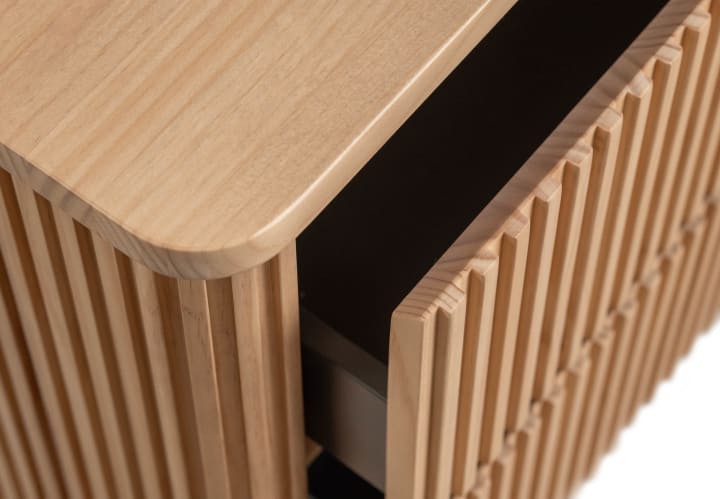 Mueble de baño con encimera de madera maciza Baviera Bruntec detalle 3