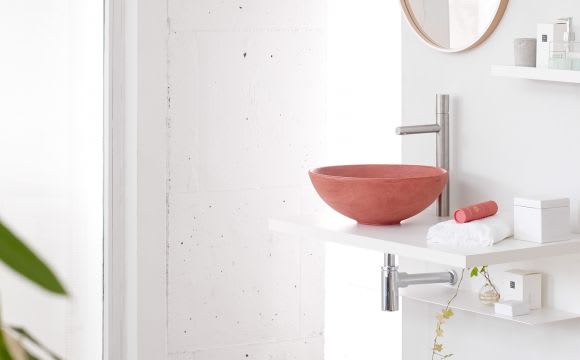 Lavabo sobre encimera Microcement Bathco ambiente 3