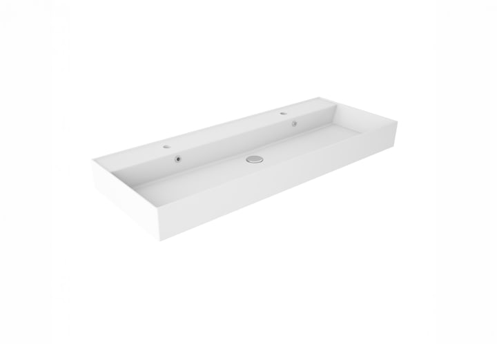 Lavabo encastrado para dos grifos de un seno 12 cm alto Lila Viso principal 1