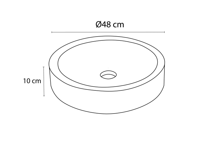 Lavabo de mármol natural Navona Bruntec croquis 4