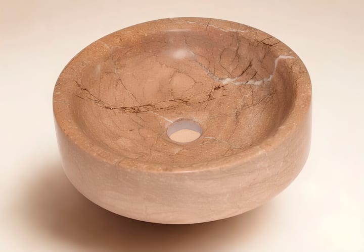 Lavabo de mármol natural Navona Bruntec detalle 2
