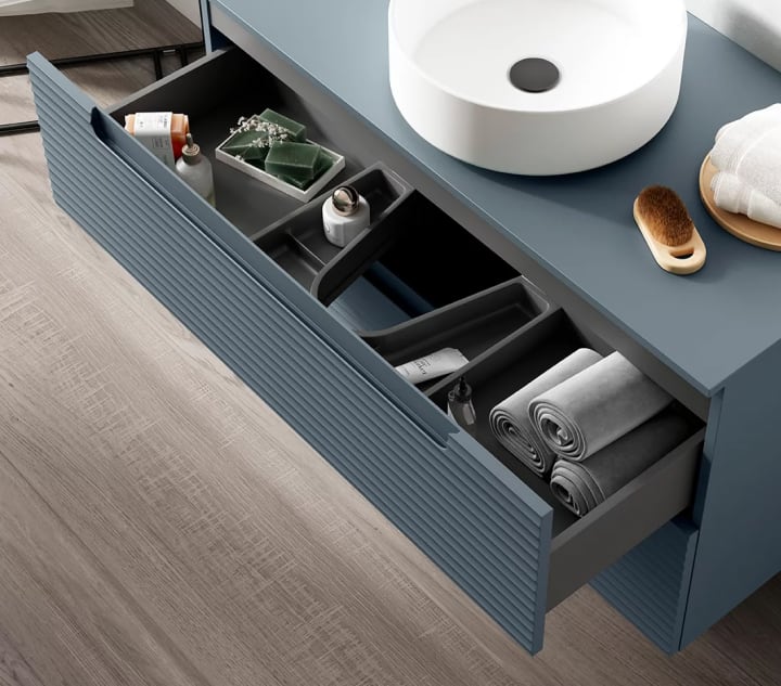 Mueble de baño con encimera HDF Compatech Kyoto Visobath detalle 9