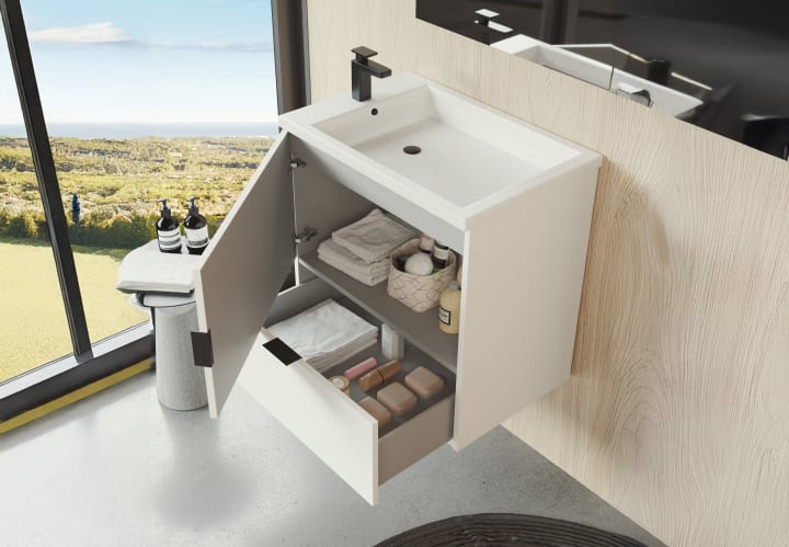 Conjunto mueble de baño fondo reducido 35 cm Petit Campoaras ambiente 4