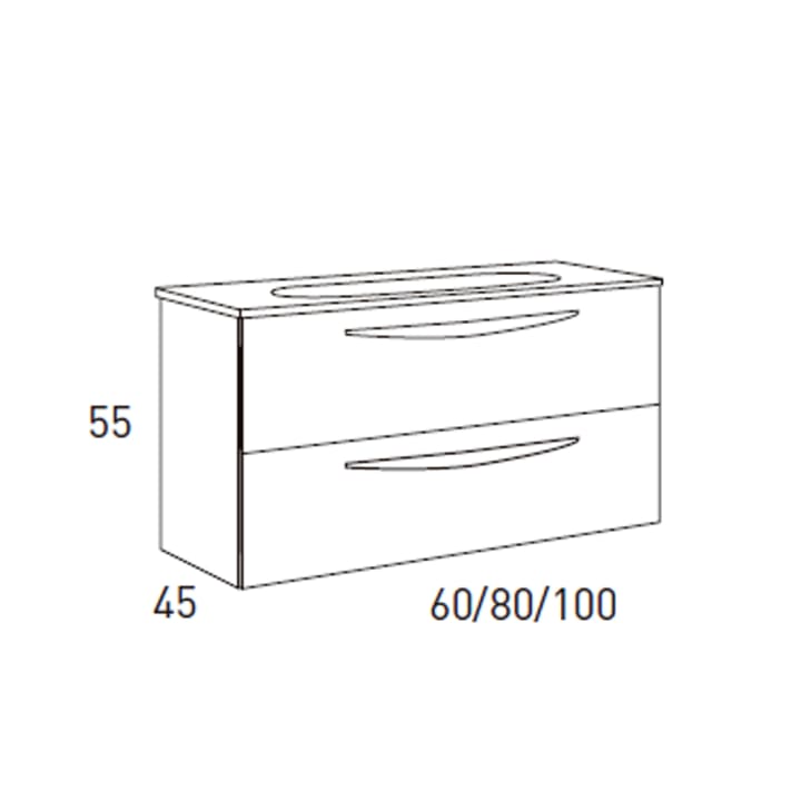 Conjunto mueble de baño Arco Visobath croquis 6