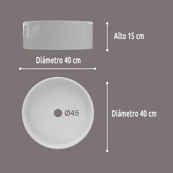 Lavabo sobre encimera Tebas Art and Bath croquis 3