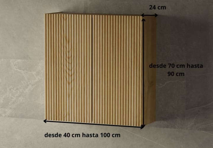 Colgar doble 2 puertas madera maciza Alpes Bruntec croquis 6