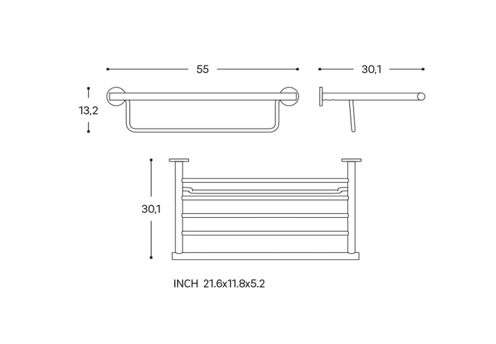 Toallero de baño Architect S+ Cosmic croquis 9