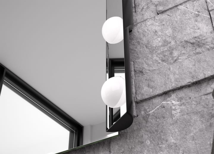 Espejo de baño con luz iluminaria Hollywood Eurobath detalle 1