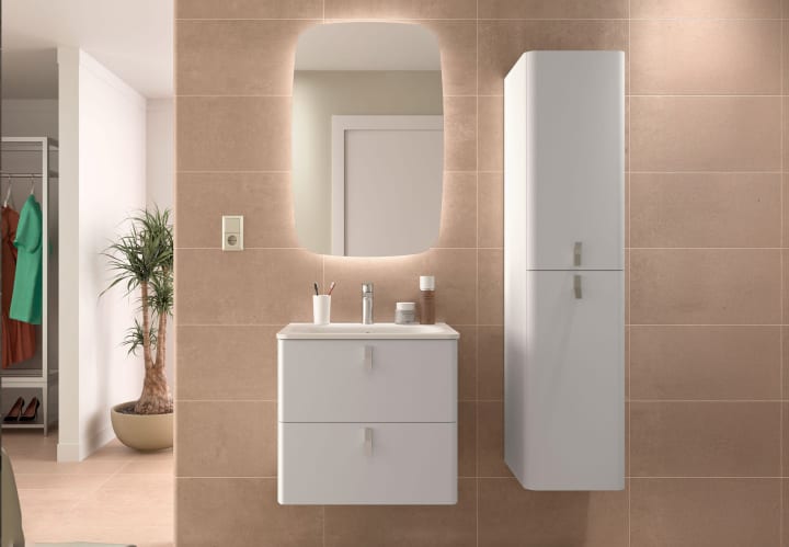 Conjunto mueble de baño con lavabo de ceramica Uniiq Salgar principal 1