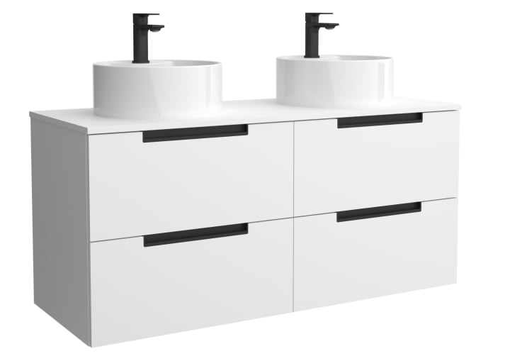 Conjunto mueble de baño Leni Salgar con lavabo sobre encimera principal 5