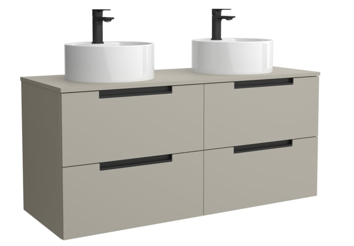 Conjunto mueble de baño Leni Salgar con lavabo sobre encimera principal 7