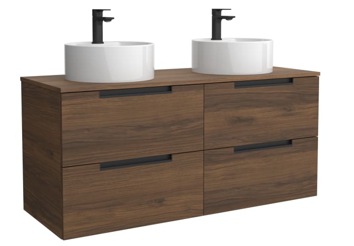 Conjunto mueble de baño Leni Salgar con lavabo sobre encimera principal 1