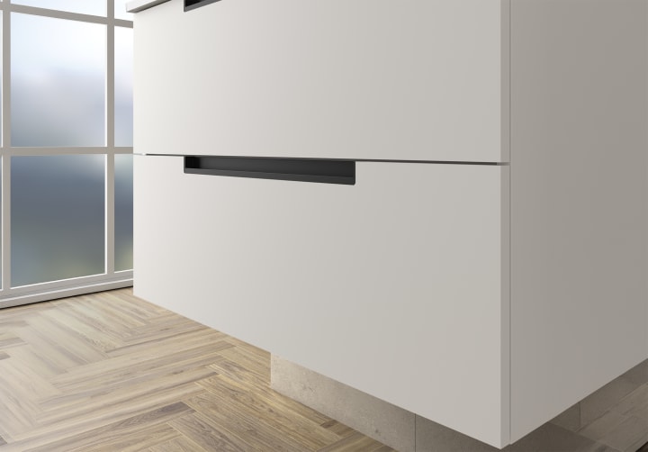 Conjunto mueble de baño Leni Salgar con lavabo sobre encimera detalle 15