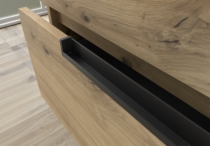 Conjunto mueble de baño Leni Salgar con lavabo sobre encimera detalle 12