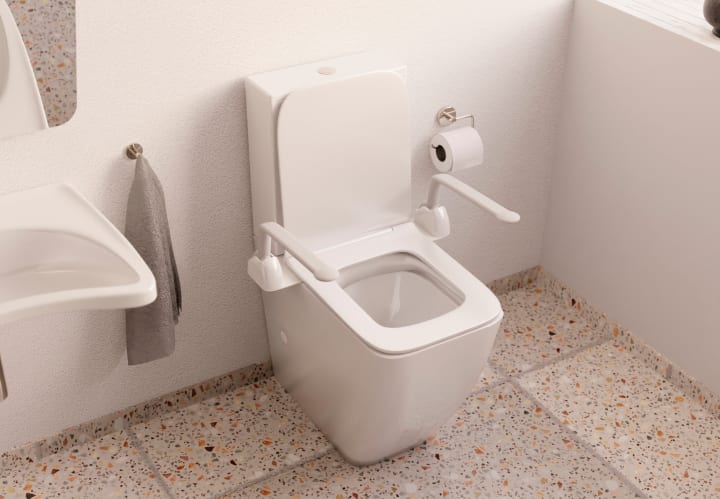 Inodoro compacto Ébora Fossil Natura PMR ambiente 3