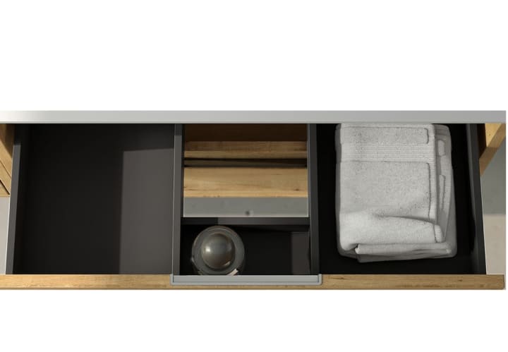 Mueble de baño con encimera de Solid Surface Coban Bruntec detalle 3