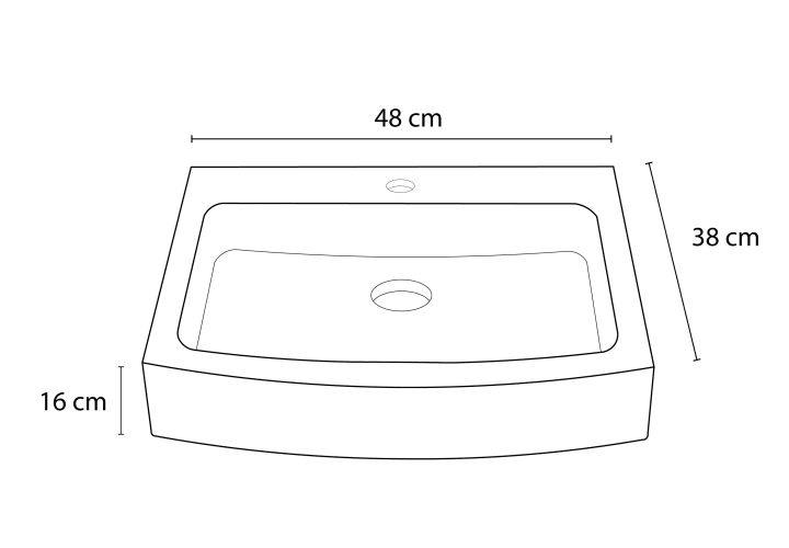 Lavabo de mármol natural Pazant Bruntec croquis 3
