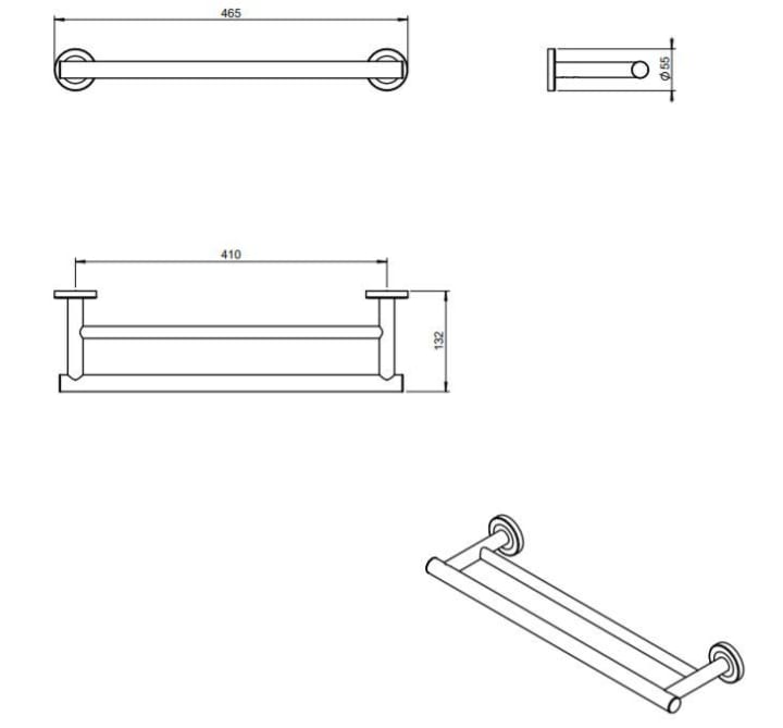 Toallero de baño Architect S+ Cosmic croquis 14