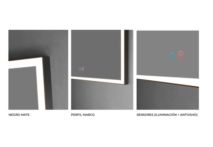 Espejo de baño con luz LED Suiza Ledimex detalle 5