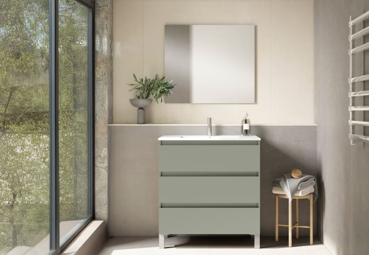 Mueble de baño fondo reducido 39.5 cm Box Viso principal 6