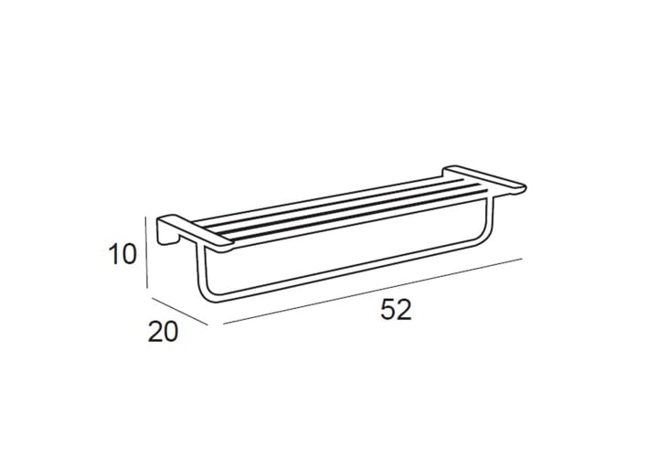 Toallero estante de baño Bassic Manillons Torrent croquis 1