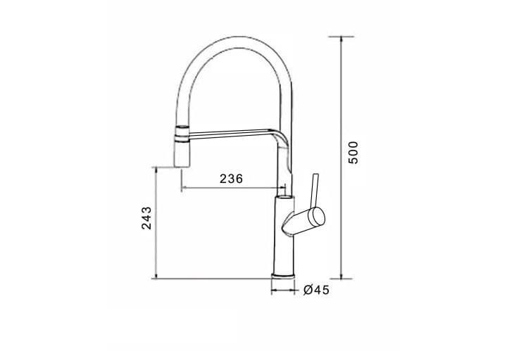Grifo de cocina Sena Imex croquis 13