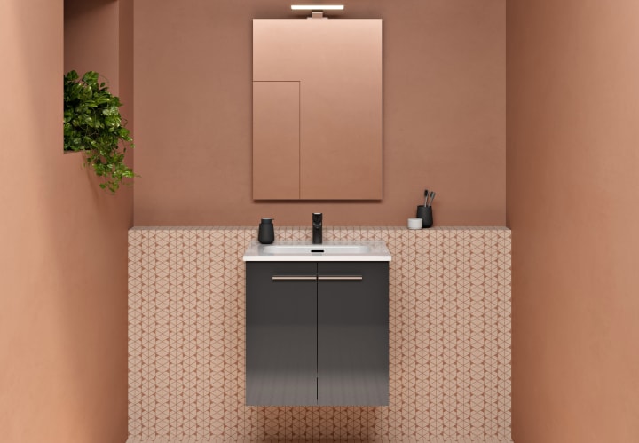 Conjunto completo mueble de baño fondo reducido 35 cm Street Royo principal 2