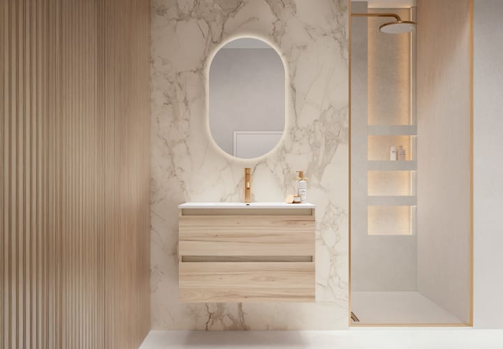 Mueble de baño fondo reducido 39.5 cm Nido Viso principal 1