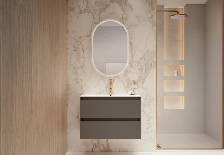 Mueble de baño fondo reducido 39.5 cm Nido Viso principal 3